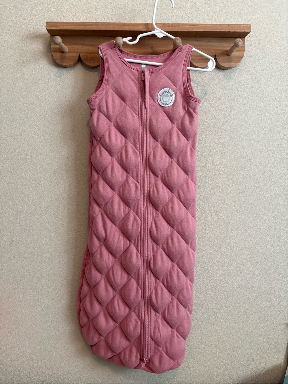 Sleep Sack Pajama for Kids - Pink Quilted Sleeveless Zip